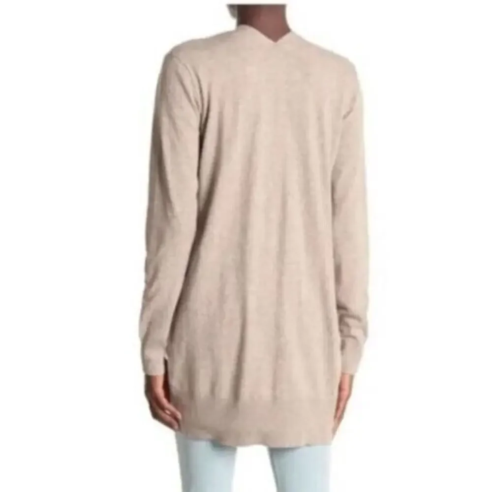 Sweet Romeo Women's Open Front Pocket Cardigan In Heather Latte Small $50 - Picture 2 of 3